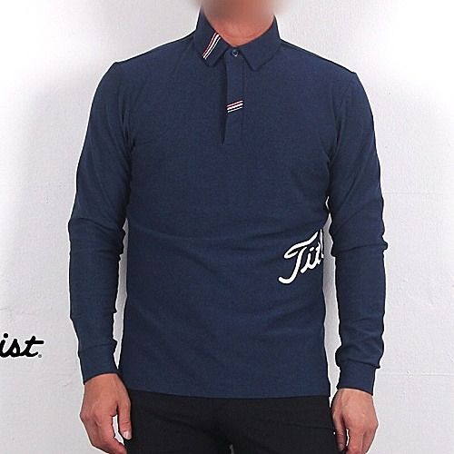 타이틀리*트 사선로고 투어핏 골프티셔츠