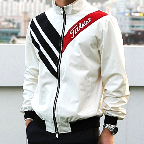 타이틀리*트 TITLEIST 삼선브이 방풍 골프 자켓