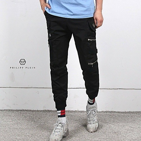 필립 플*인 포켓 PP 멀티지퍼 팬츠