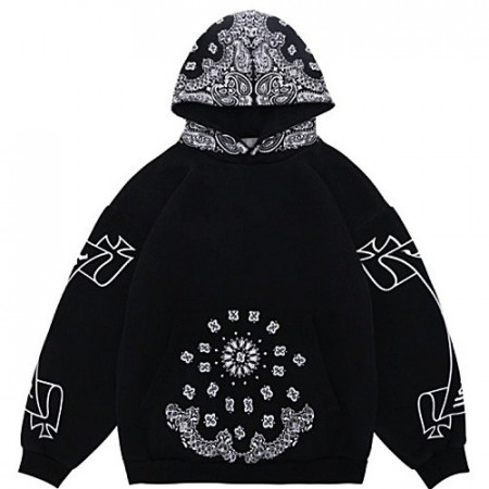 ASKYURSELF 반다나플레그 후디