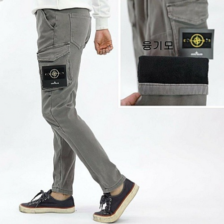 스톤아일*드 STONE ISLAND 면원단 융 팬츠