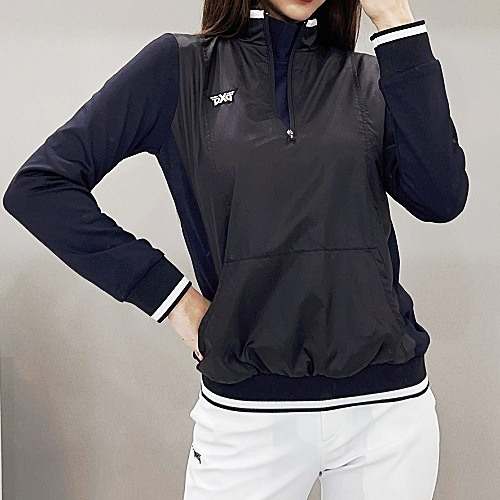 P*G 아노락 모크넥 집업 방풍 셔츠