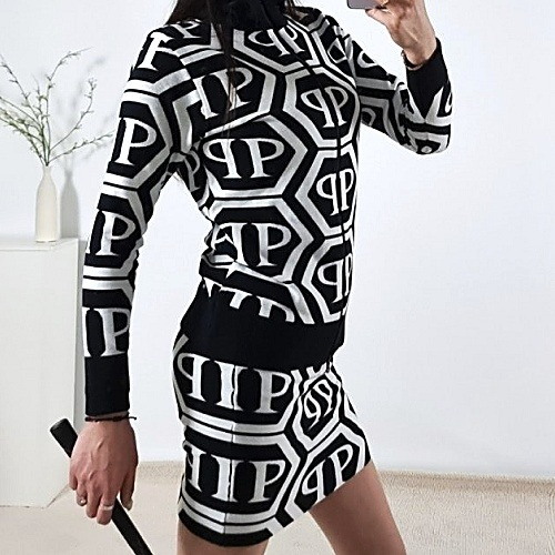 필립플레인 GOLF 멀티로고 집업&스커트 셋업 SET