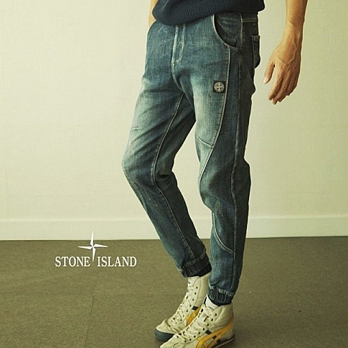 스톤아일*드 STONE ISLAND 스톤 기모 데님조거