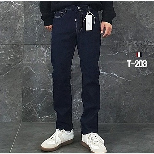 THOM BROWNE T-203 미니 포인트 밴딩 기모 청바지