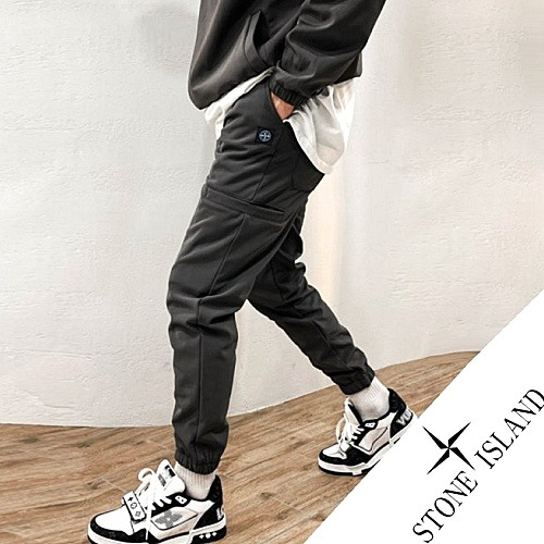 STONE ISLAND 포켓밴딩 기모조거 팬츠