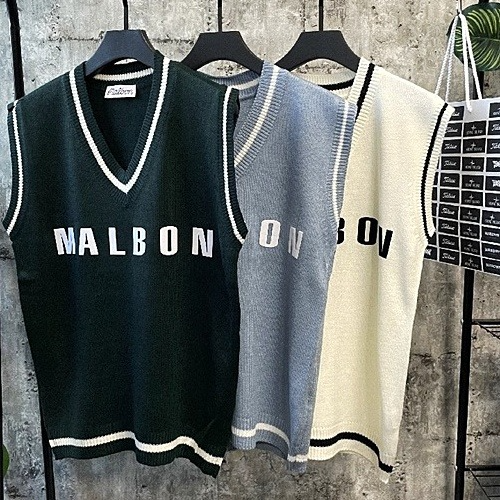 말* 로고 니트조끼