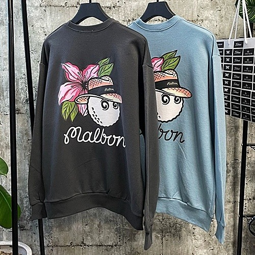 말* 플라워 로고 맨투맨 - 기모