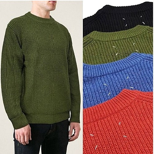 Maison Margiela 케이블 라운드 니트