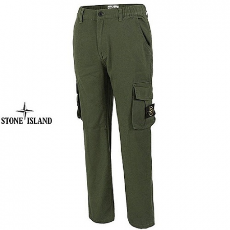[STONE ISLAND 세미 와이드 카고 팬츠