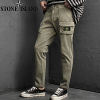 STONE ISLAND 기모 M65 포켓 밴딩 와펜 팬츠