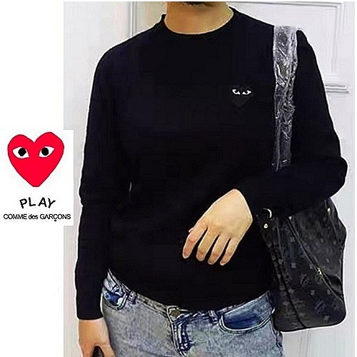 꼼데가*송 23 하트 자수 맨투맨