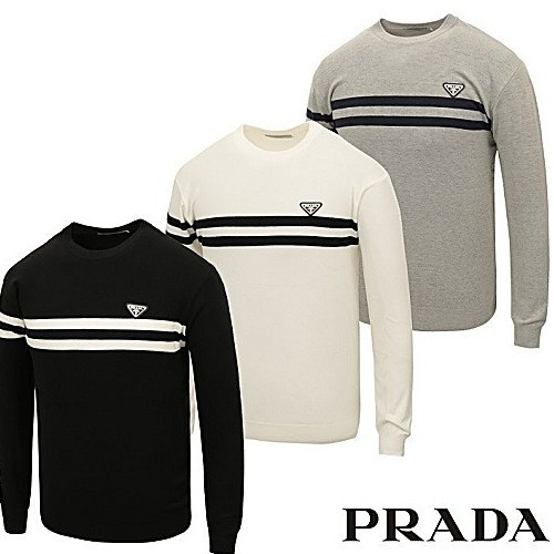 PRADA 가로 2줄 티셔츠