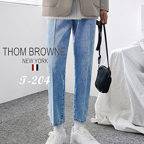 THOM BROWNE 베이직 돌고래 패턴 청바지 - 연청