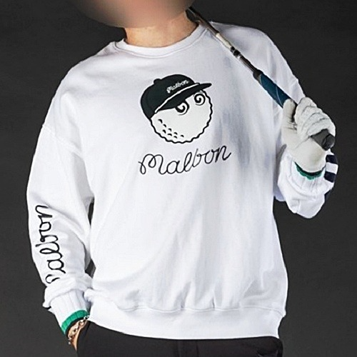 MALBON 테이핑 오버핏 라운드 T