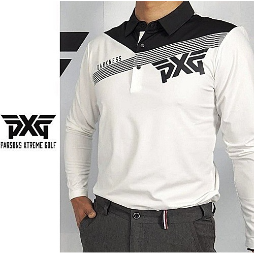 P*G 줄무늬 배색 티셔츠