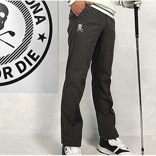 마크엔*나 단색 스컬 팬츠