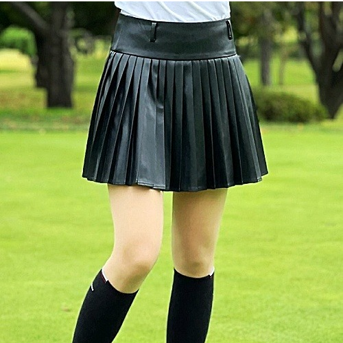 G/FORE 지*어 비건 레더 플리츠 스커트