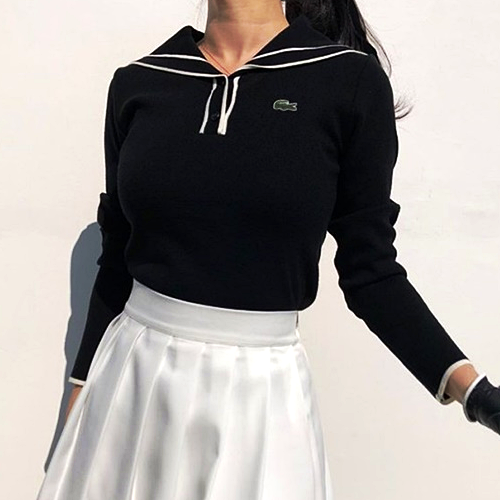 라코스테 세일러 단추 긴팔