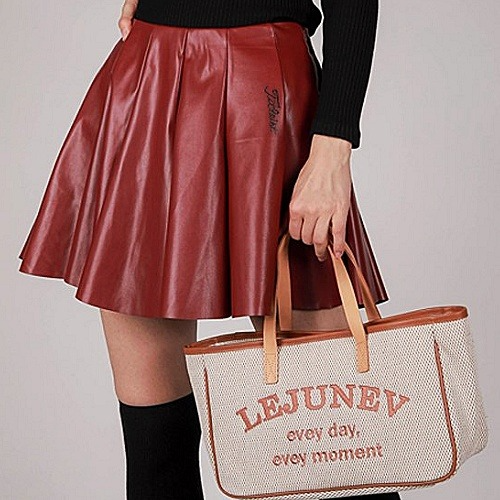 타이틀리*트 레더 훌 스커트