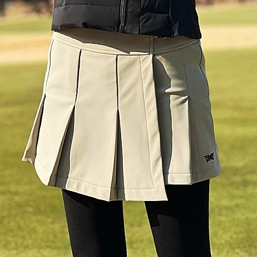 P*G 우먼 윈터 플리츠 쇼트 기모팬츠