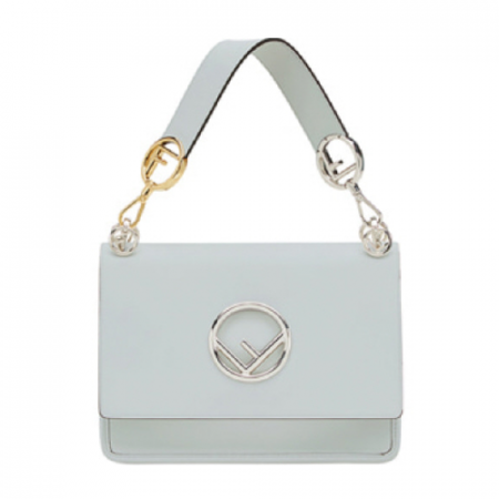 FENDI KAN I F 로고 숄더백 화이트