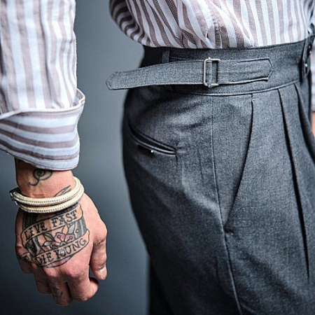 GUCCI 클래식 구르카 팬츠 - 그레이