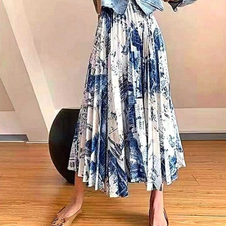 돌체 핀탁 주름 스커트