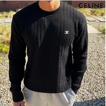 셀*느 CELINE 트리오페 리브드 울 니트