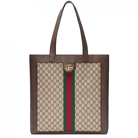 GUCCI 스트라이프 자가드 숄더백 베이지