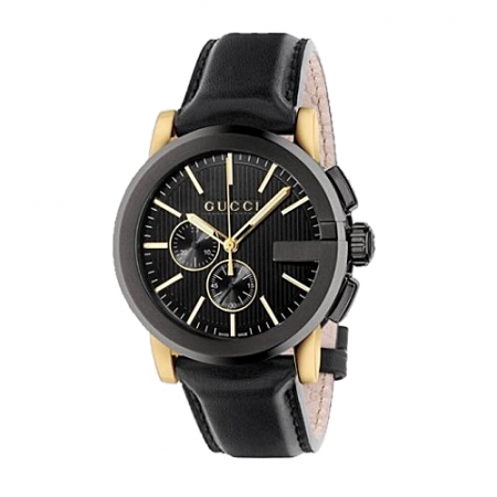 GUCCI G 크로노그래프 블랙 골드 콤비