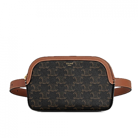 셀린느 트리옴페 캔버스 힙색 벨트백