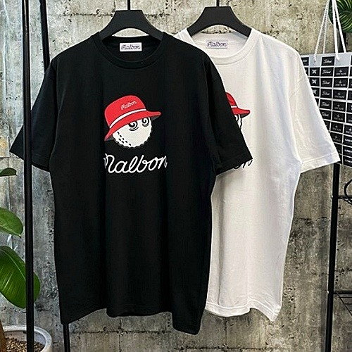 말* MALBON 레드 버킷햇 하프티