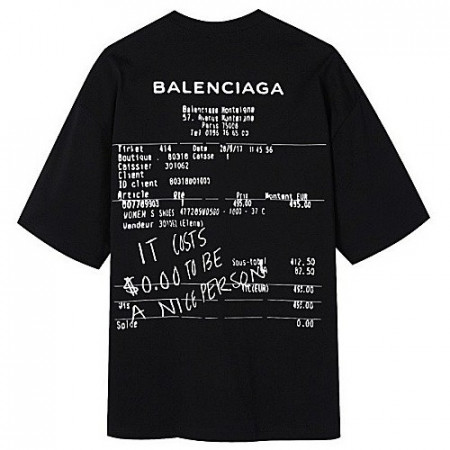 발렌시*가 BALENCIAGA 리시트로고 티셔츠