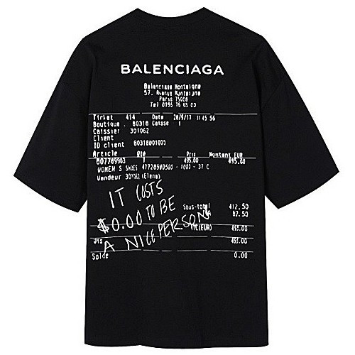 발렌시*가 BALENCIAGA 리시트로고 티셔츠