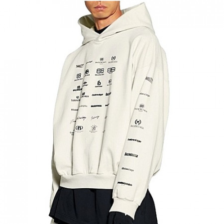 발렌시*가 BALENCIAGA 멀티로고 후드