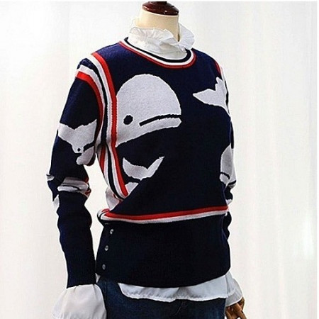 톰브*운 웨일 사이드버튼 니트