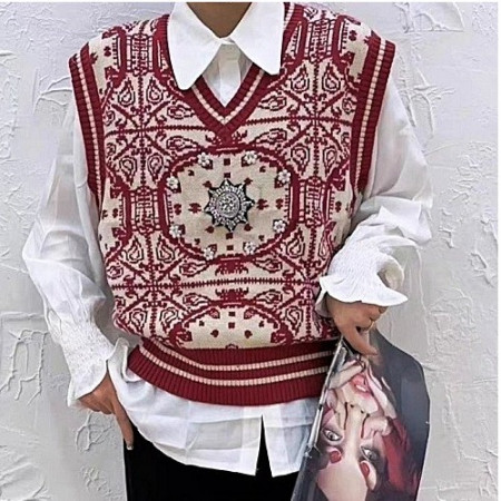 돌체 에스닉 칸트 니트조끼