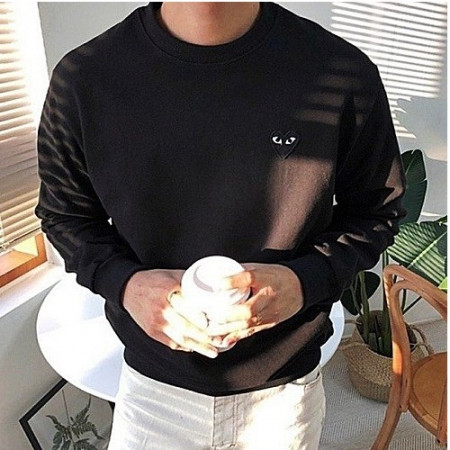 꼼데가*송 하트자수 맨투맨