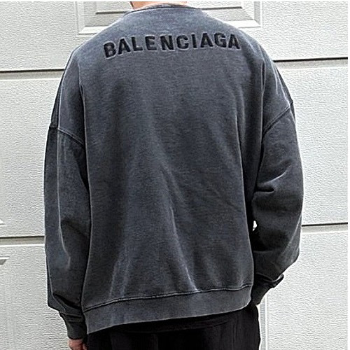 BALENCIAGA 시그니처 가먼트다잉 워싱 맨투맨