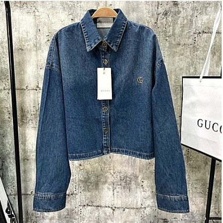 GUCCI 크롭 데님 자켓
