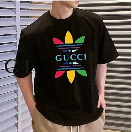 GUCCI X ADIDAS 비비드 콜라보 로고 티셔츠