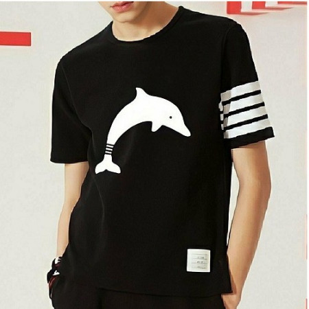 THOM BROWNE 벨벳 돌고래 소매4-Bar