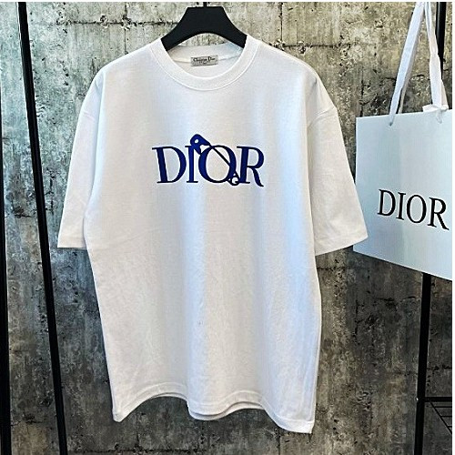 DIOR 로고 하프 티셔츠