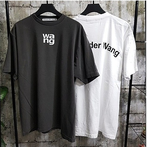 알렉산*왕 alexanderwang 백로고 피그먼트 티셔츠