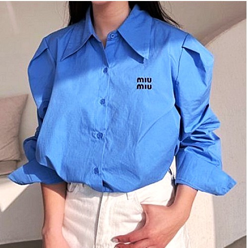 미우 MIUMIU 퍼프 셔츠