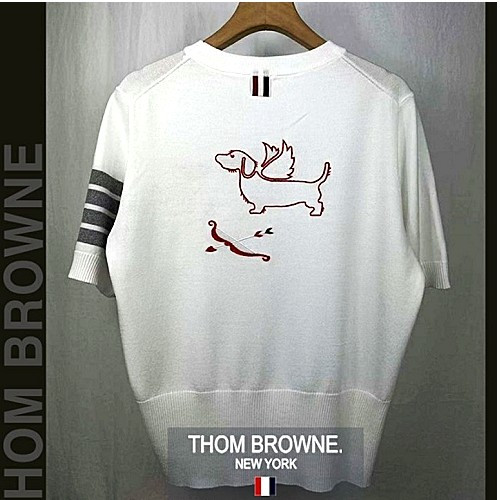 톰브*운 헥터날개 반팔 라운드니트