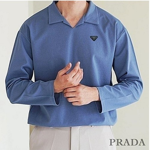 PRADA 컨템라인 카라 티셔츠