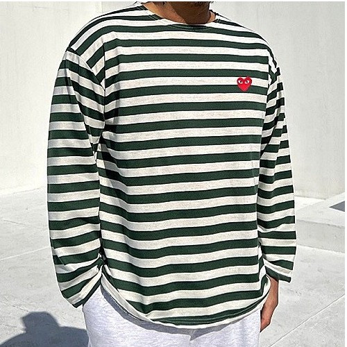 꼼데가*송 스트라이프 티셔츠