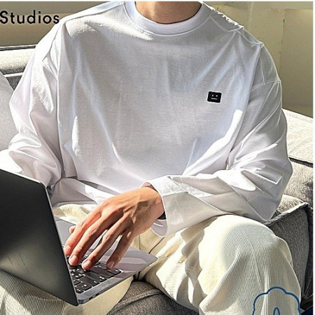 아*네 페이스 박시핏 긴팔 티셔츠